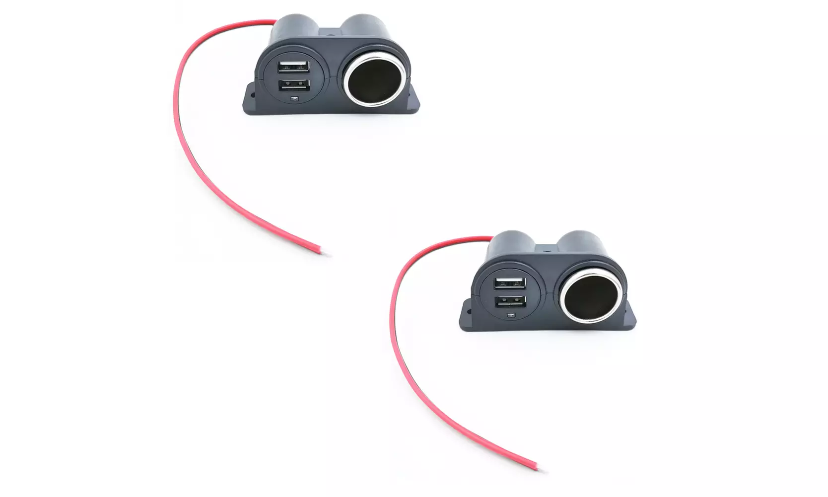 US 2-4 Pack USB Car Charger Safe 3 Ports Super Fast Charging Type C Andriod iOS - Primary Image