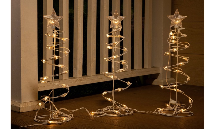 Alpine Christmas Spiral Tree Decor With Lights 19 Inch Tall Alpine Christmas Spiral Tree Decor With Lights 19 Inch Tall