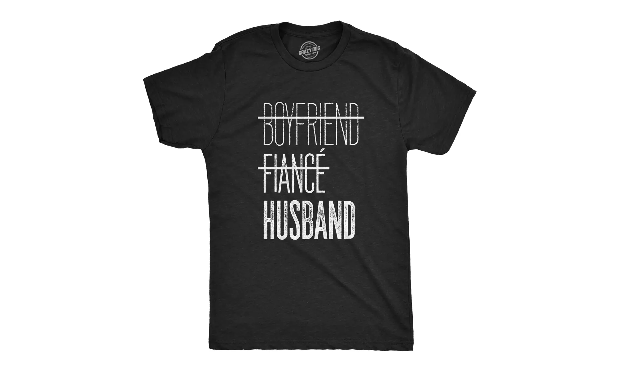 Mens Boyfriend Fiance Husband T shirt Funny Marriage Engagement Wedding Tee - Primary Image