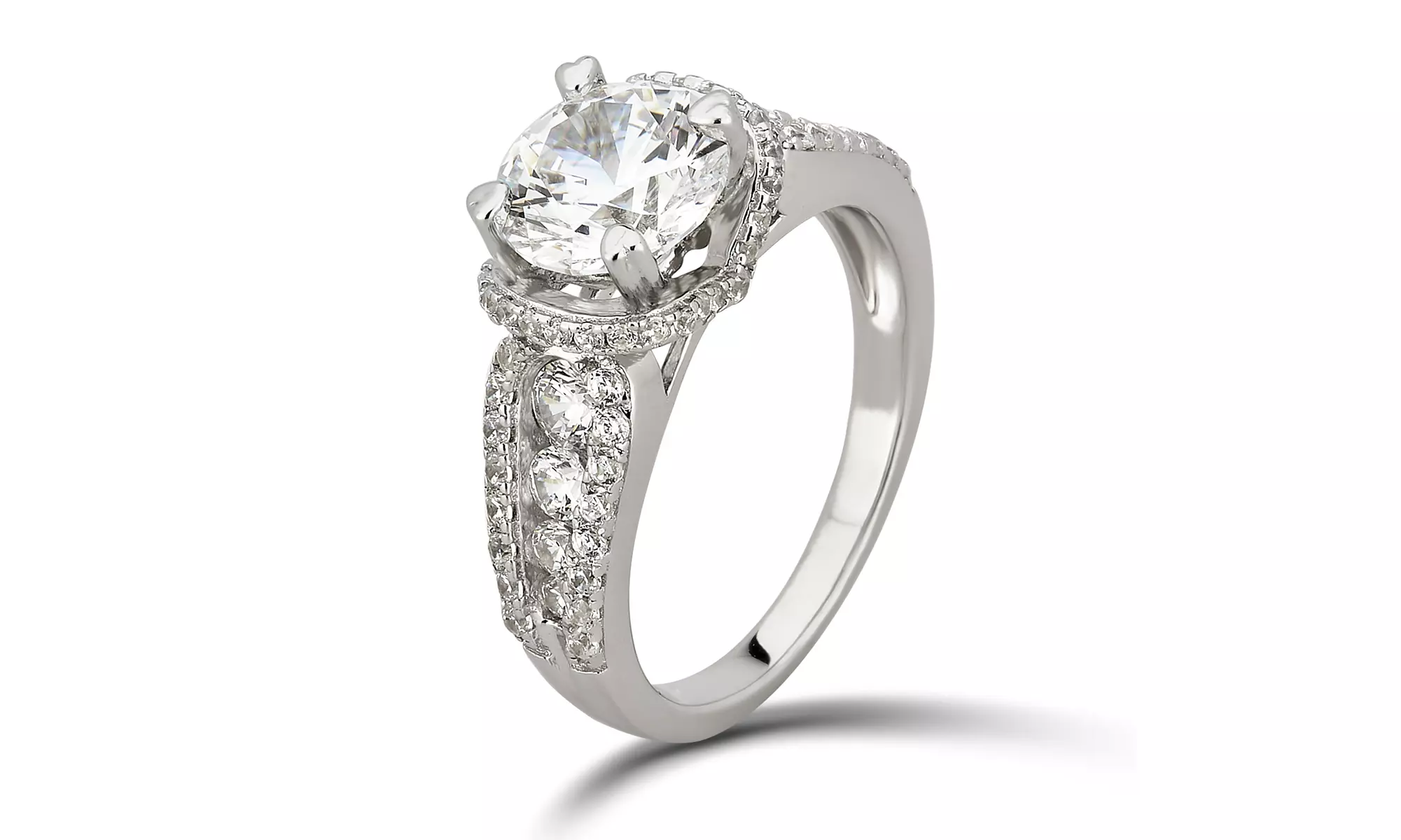 Unique Designs Bridal Ring Made with Crystals from Swarovski