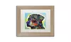 Dean Russo 'The Rottweiler' Matted Birch Framed Art