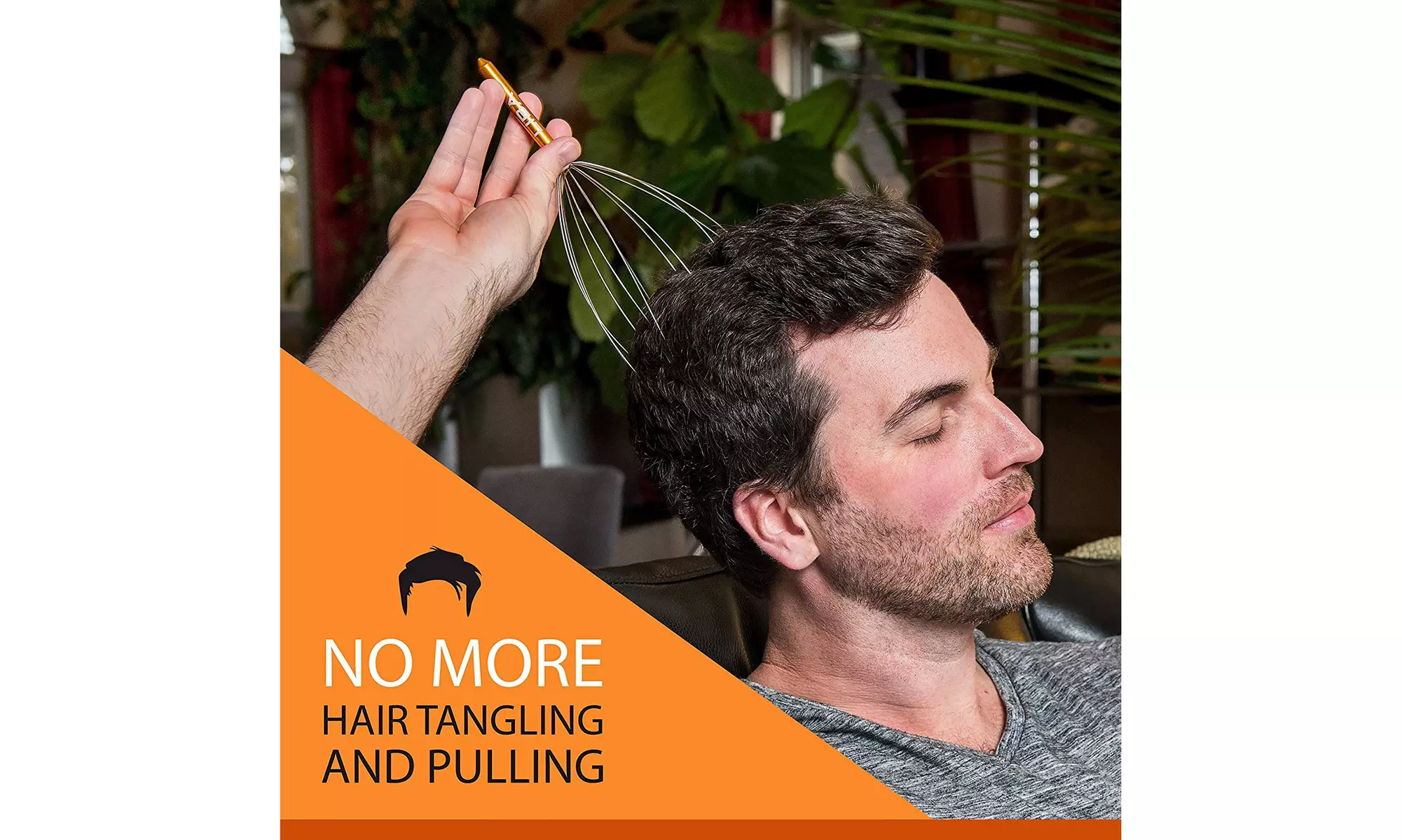 Scalp Massager Tool (2-Pack) Head Hair Scratcher Massage by LiBa - Second Medium