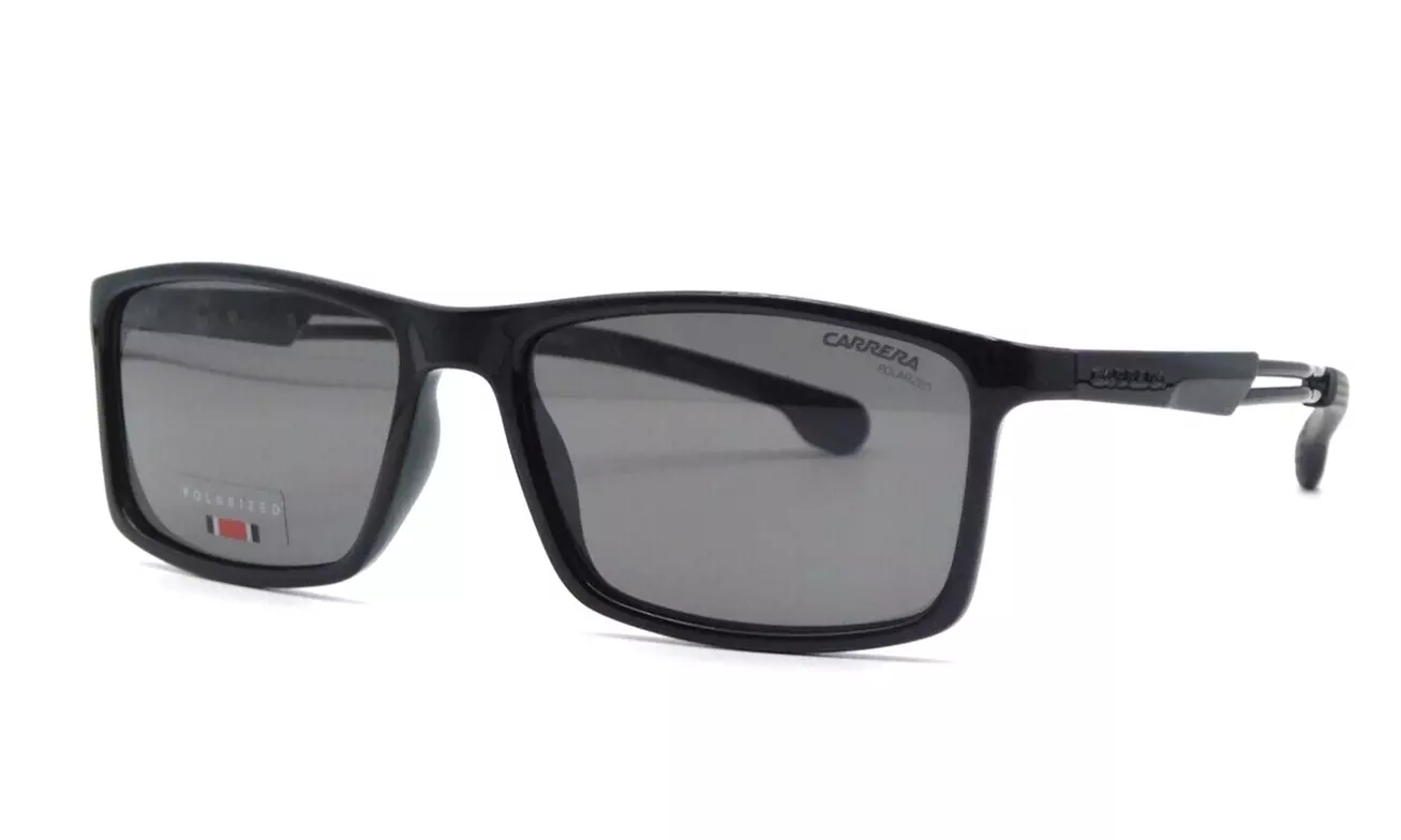 Carrera Grey Polarized Rectangular Men's Sunglasses CARRERA 4016/S 0807/M9 55 - Primary Image