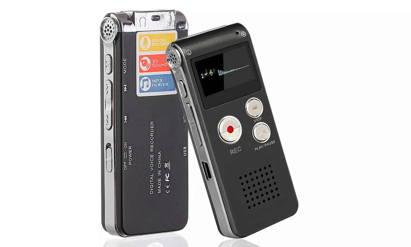 Lecture Digital Voice Recorder Dictaphone Audio Sound Mini Spy Recorder Mic - Primary Image