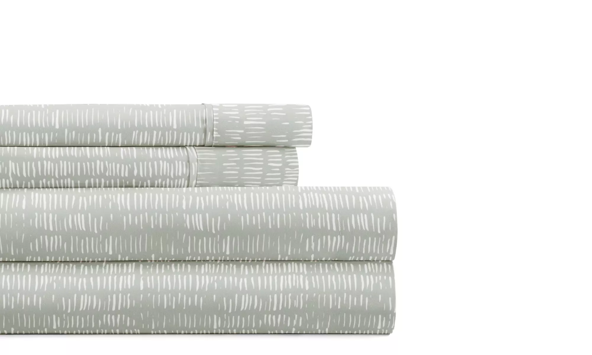 Simply Soft 4 Piece Sheet Set Patterned Microfiber Bedding, Soft Stitch Stripe