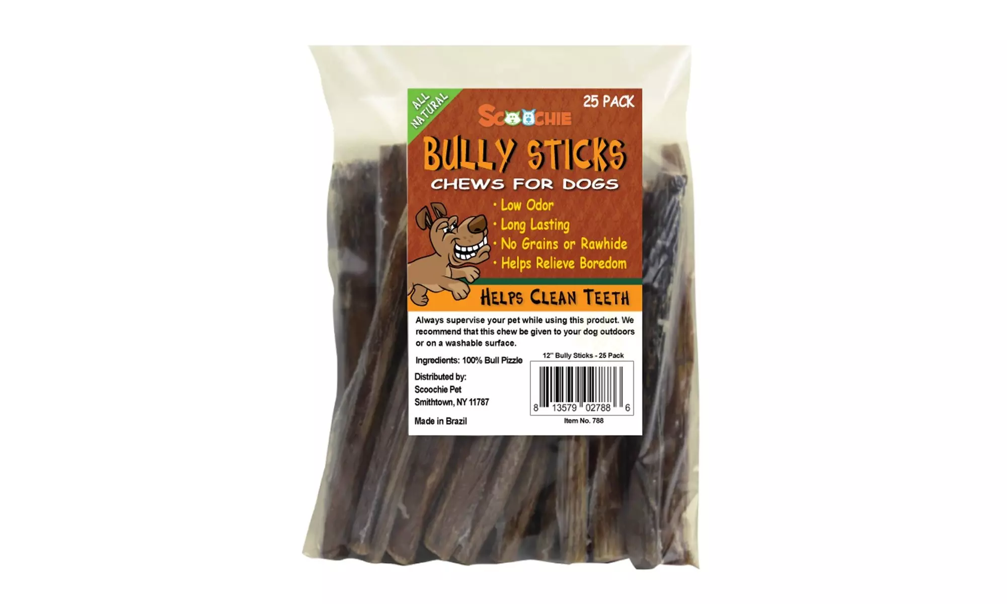12 Inch Odorless Bully Sticks - 25 Pack - Primary Image