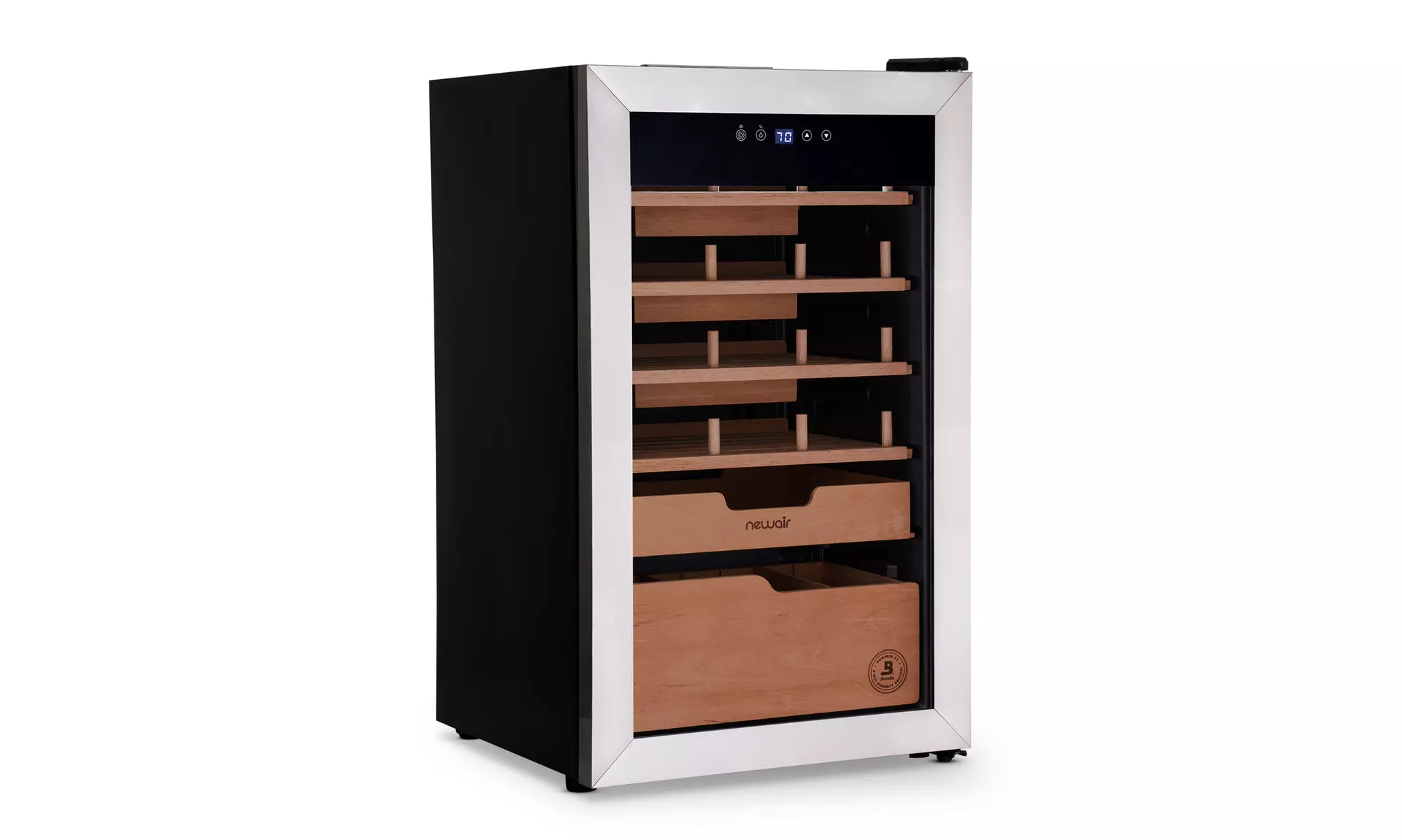 Newair x Boveda 500 Count Electric Humidor, Spanish Cedar Shelves - Primary Image