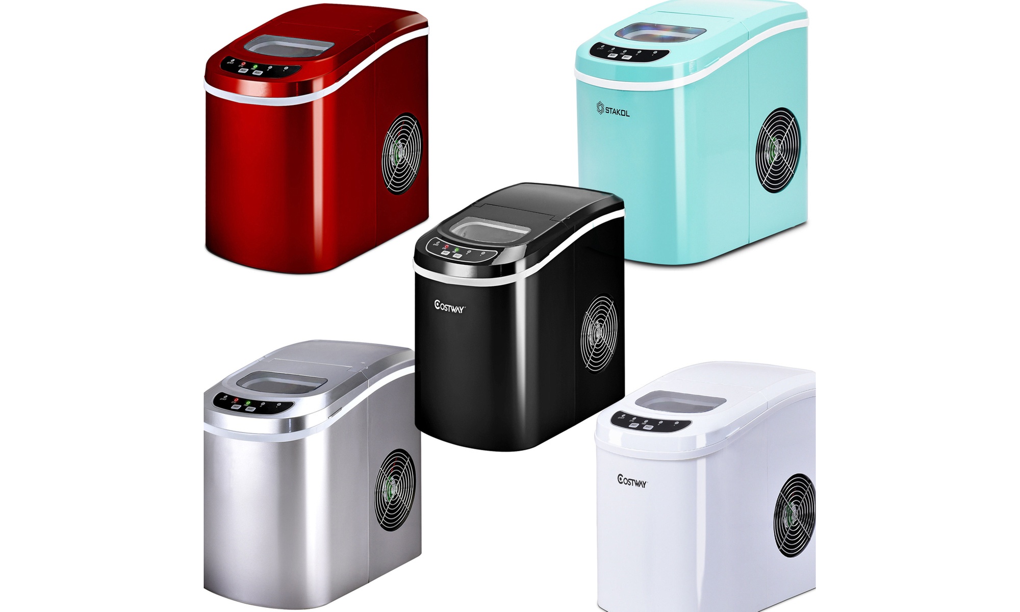 Five Colors Portable Compact Electric Ice Maker Machine Mini Cube 26lb/Day
