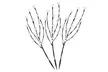Stylish Branch Tree Twig Leaf Solar Outdoor Garden 60 Warm White LED Lights - Second Medium