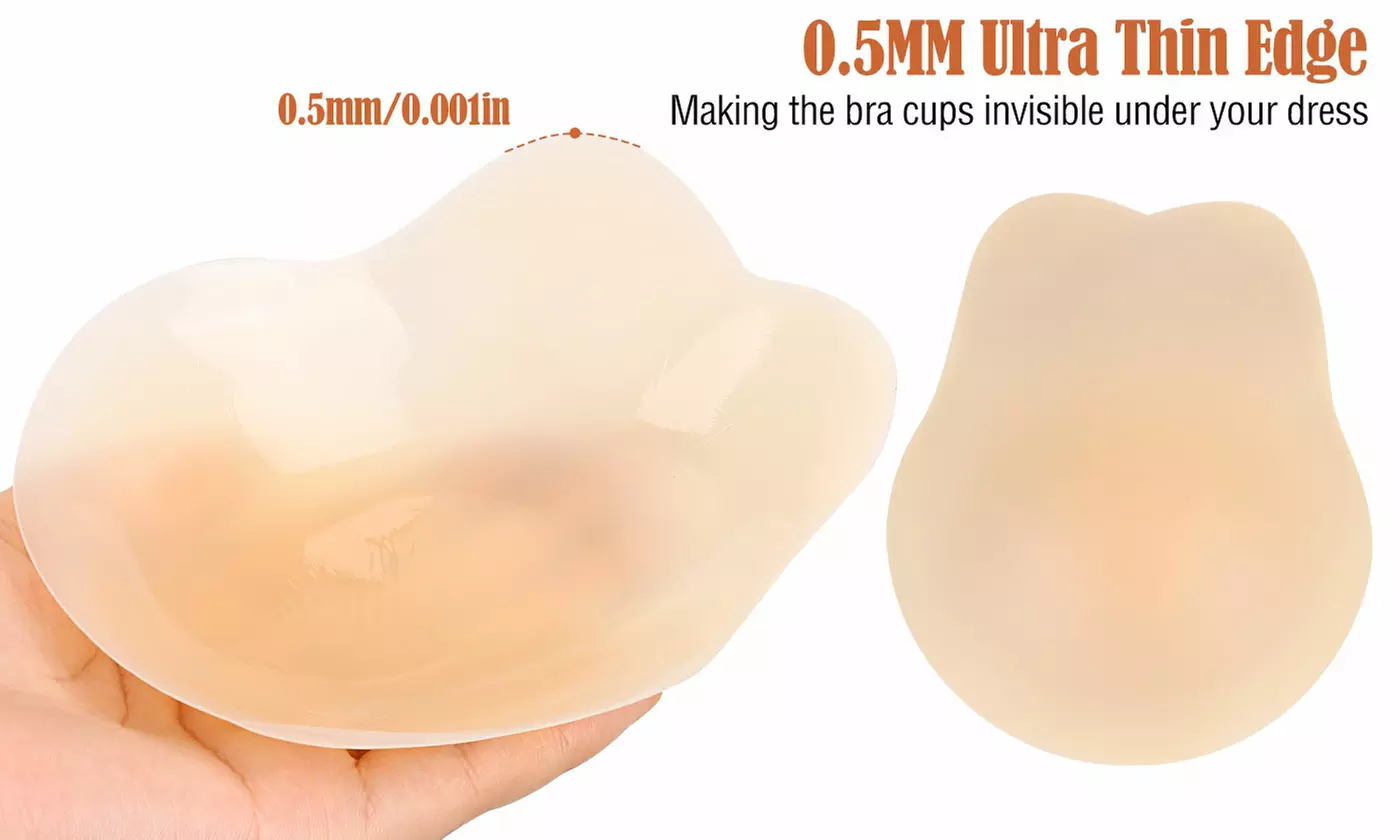 2 Pairs Bunny Ears Lift Sticky Push Up Adhesive Strapless Bras Nipple Covers