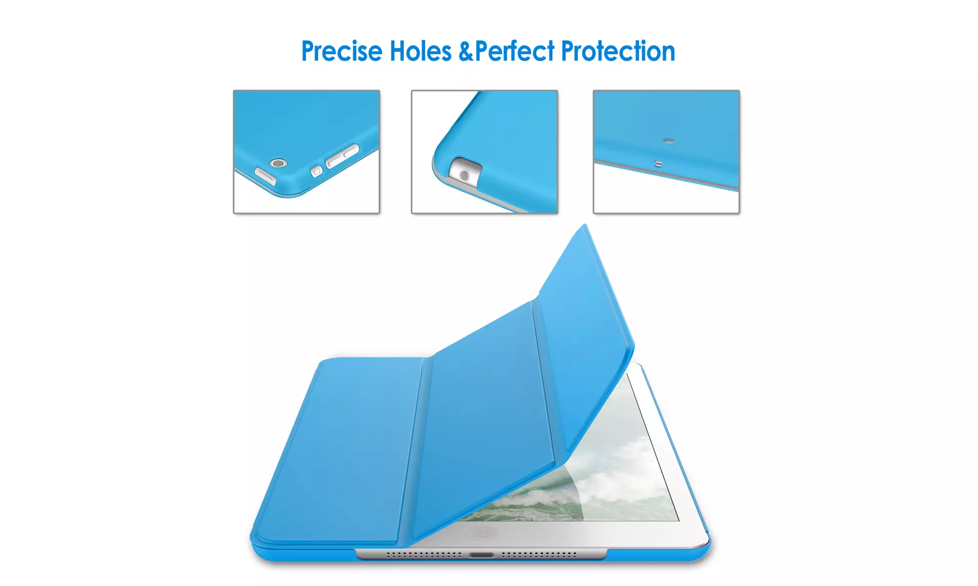 JETech Case for Apple iPad Mini 1 2 3, Hard Back Shell Soft-Touch Stand Cover