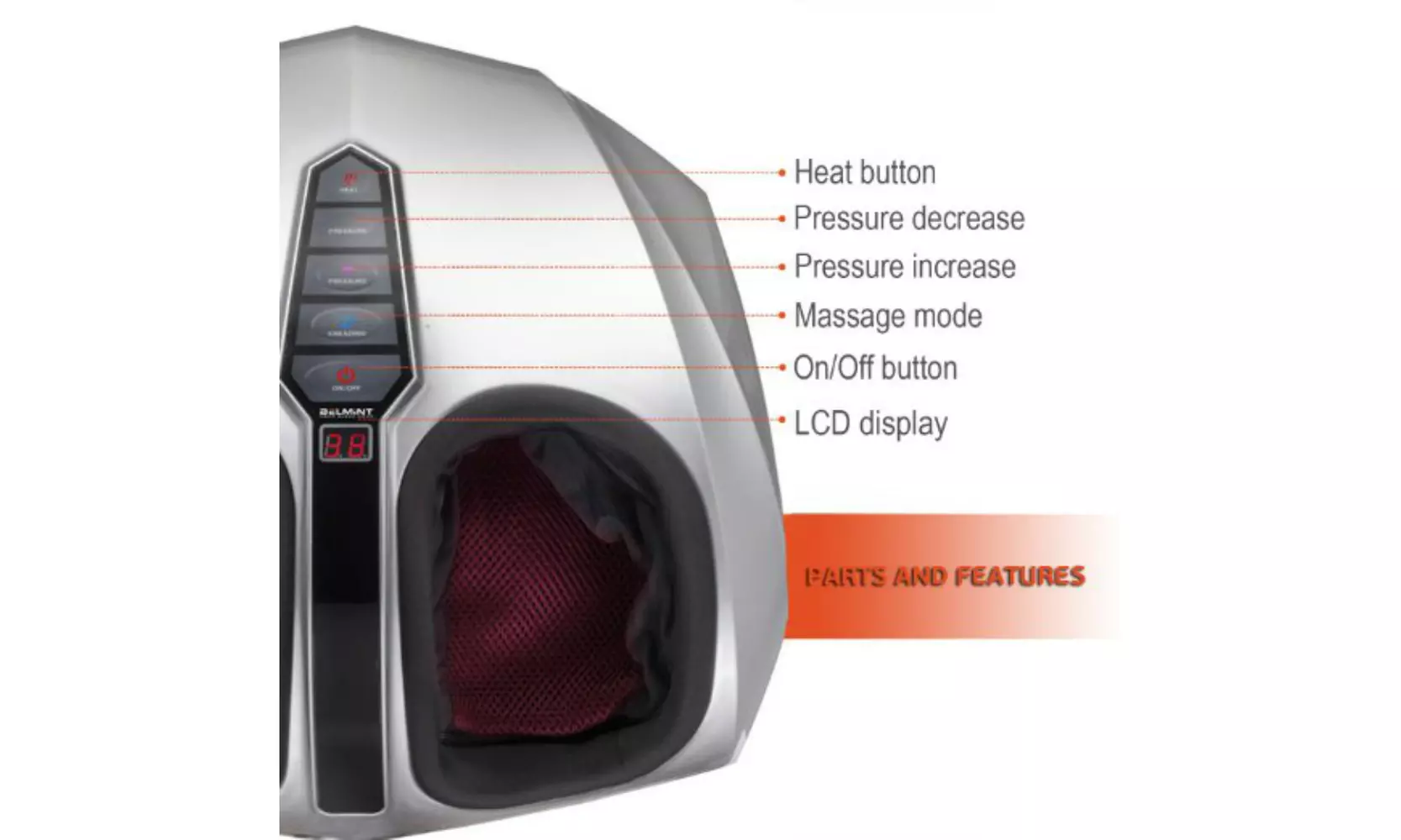 Belmint Shiatsu Foot Massager with Heat Therapy - Company Refurbished - Second Medium