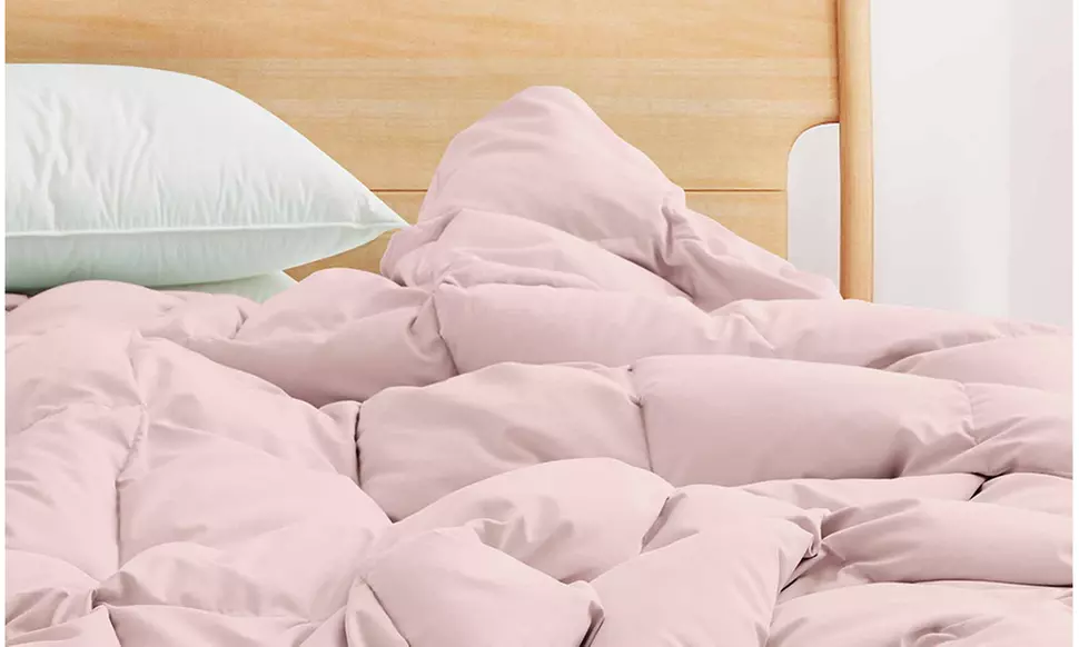 Peace Nest 360 Thread Count White Goose Down Feather Fiber Comforter