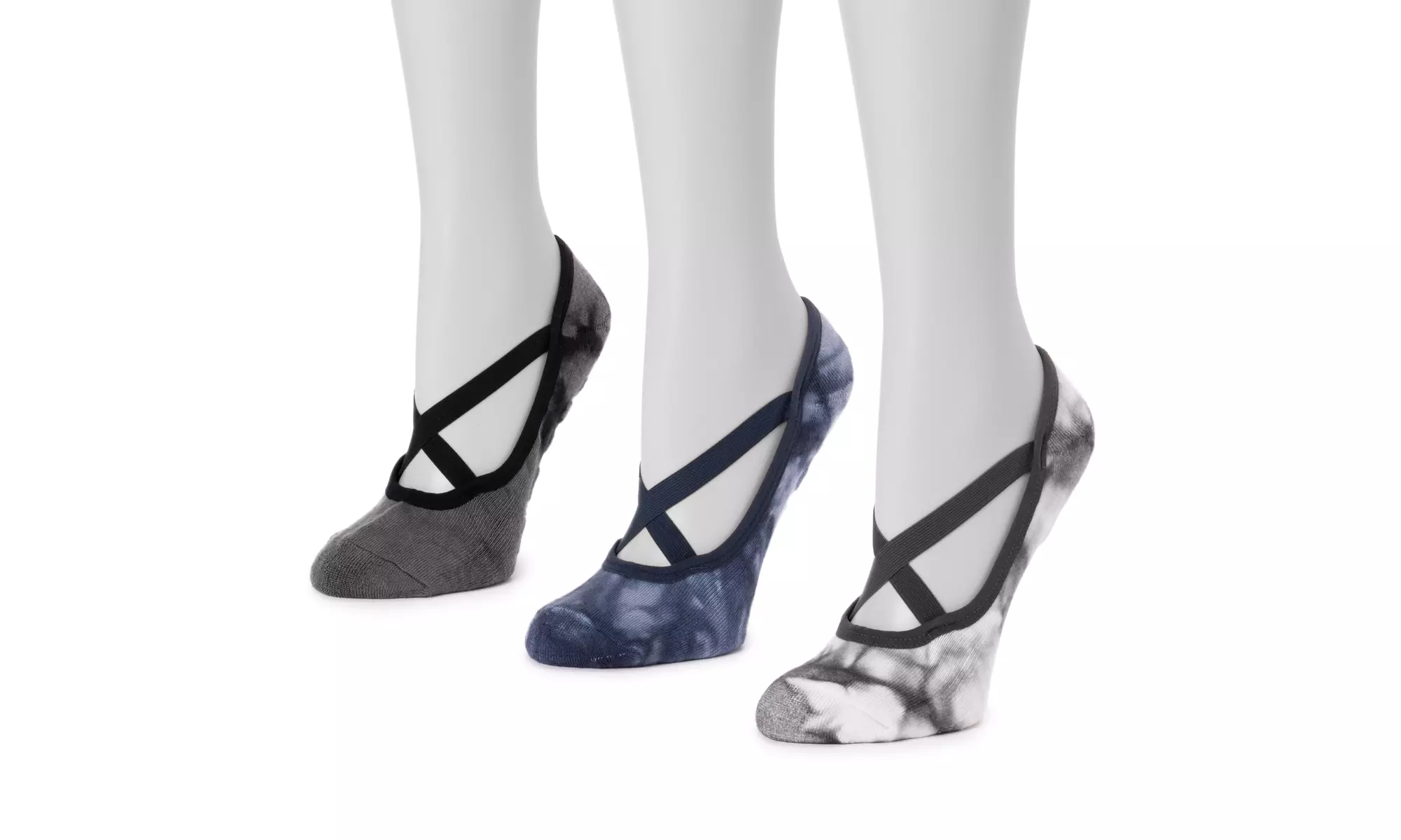 MUK LUKS Women's 3 Pair Pack Strappy Ballerina Sock 2021 - Primary Image