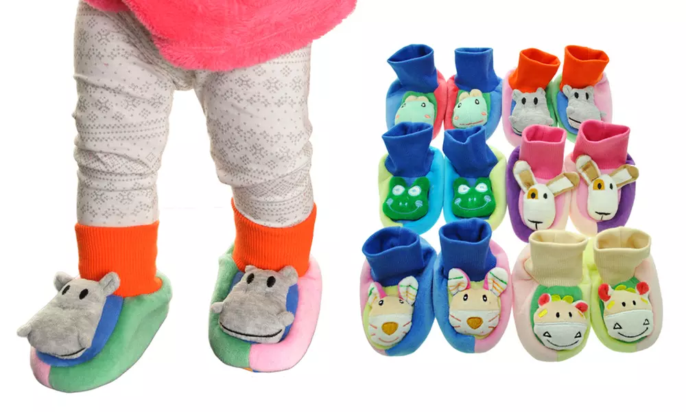 Baby Slipper Socks & Booties (6 Pack) - Primary Image