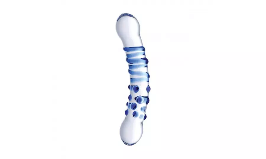Blu Dual Ended Glass Dildo - Primary Image