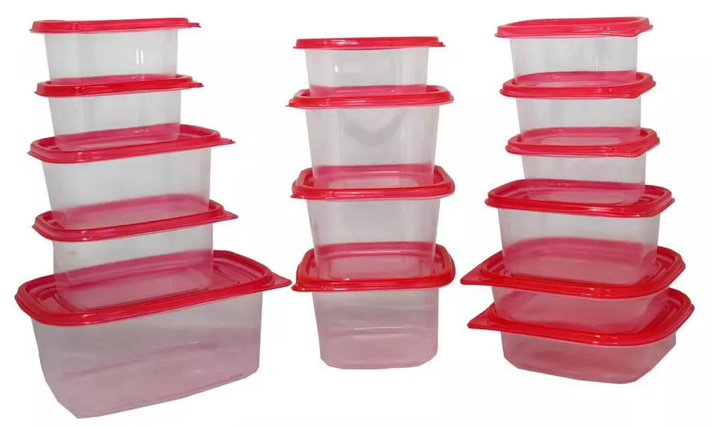 Flex Reusable Plastic Food Storage Containers with Lids (30-Piece) - Second Medium