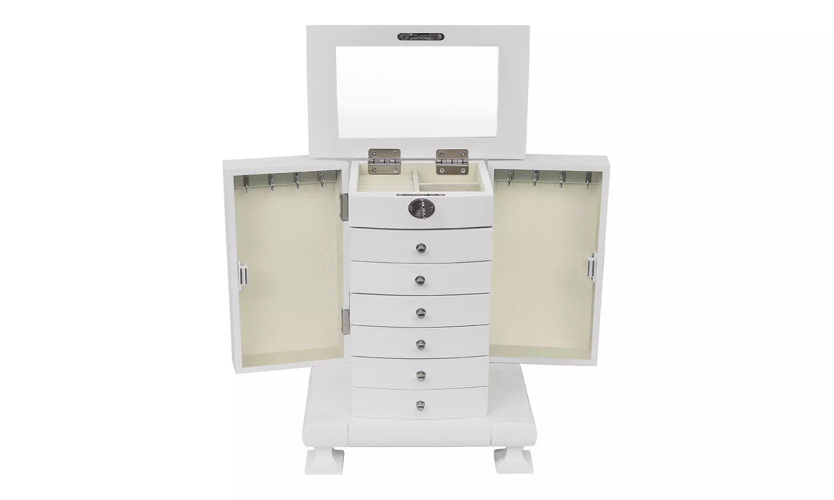 Wooden Jewelry Box  Drawers with Small Travel Case - Primary Image