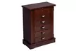 Armoire Jewelry Cabinet Box Storage Chest Stand Organizer Necklace Wood - Second Medium