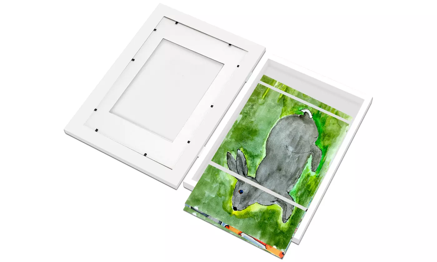 BabyLuv Kids Art Frame Front Opening Wooden Frame Artwork Display (2-Pack)