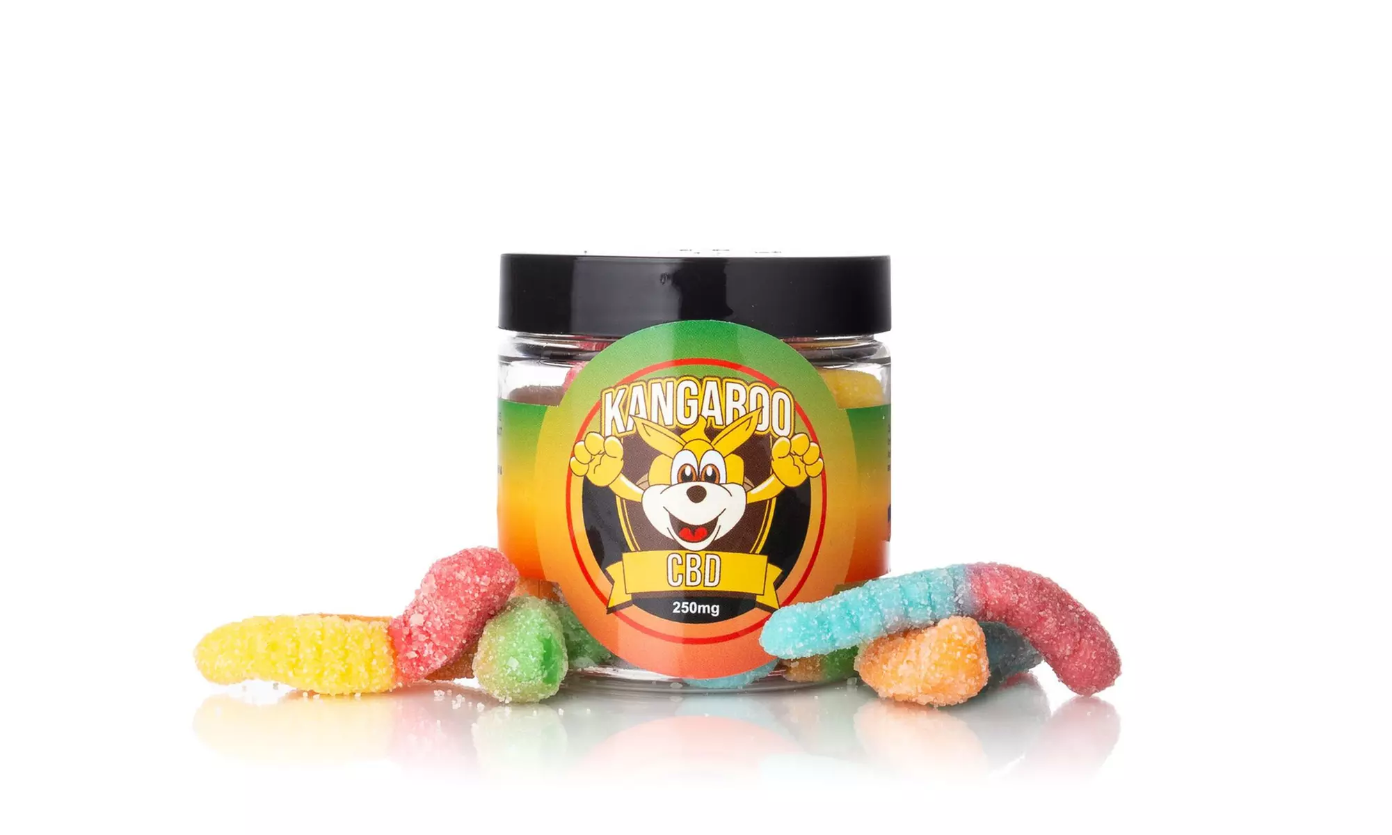 Organic CBD Infused Sour Worm Gummies (250MG-5000MG) from Kangaroo CBD