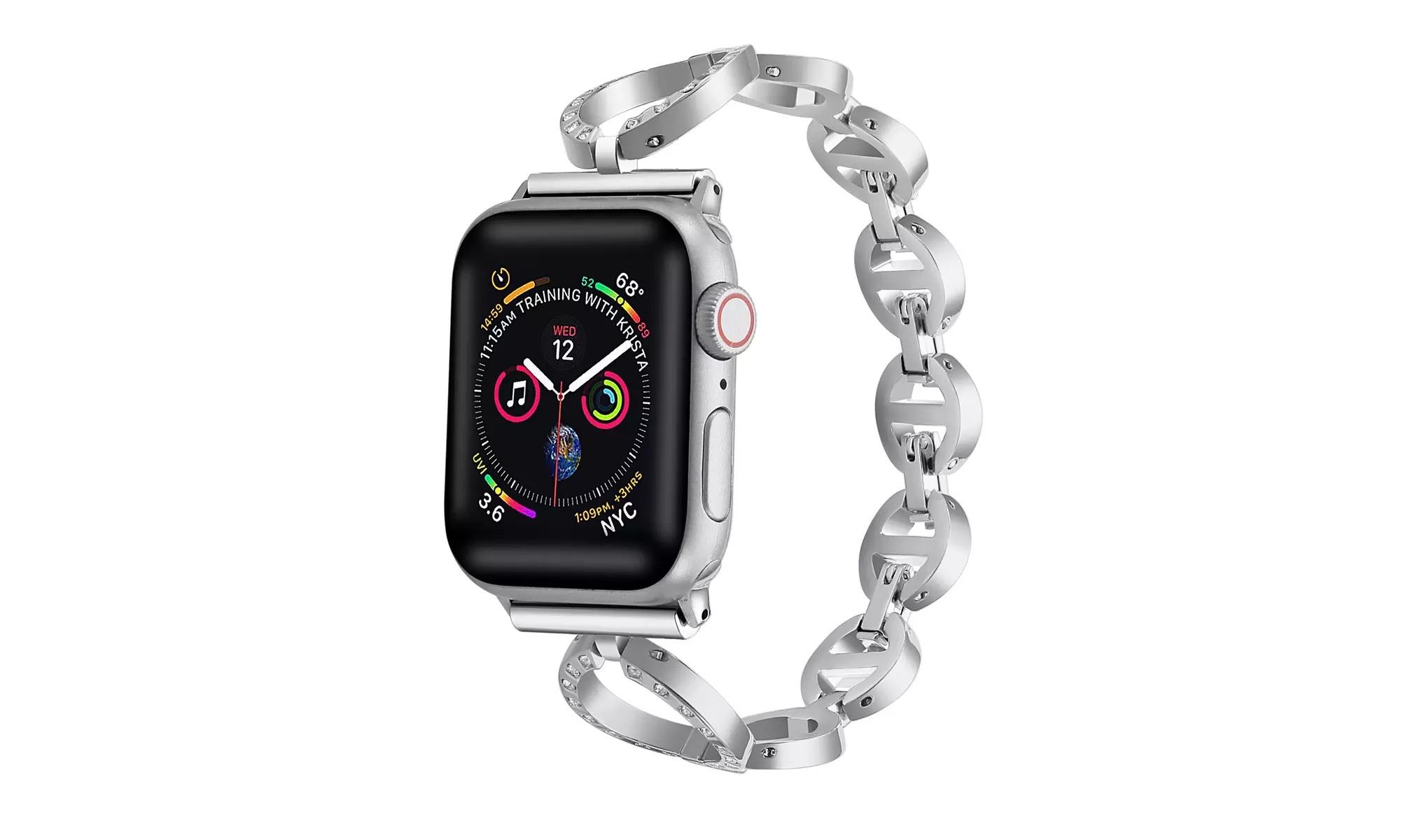Stainless Steel Band with Rhinestones for Apple Watch Series 1, 2, 3, 4, 5 - Primary Image