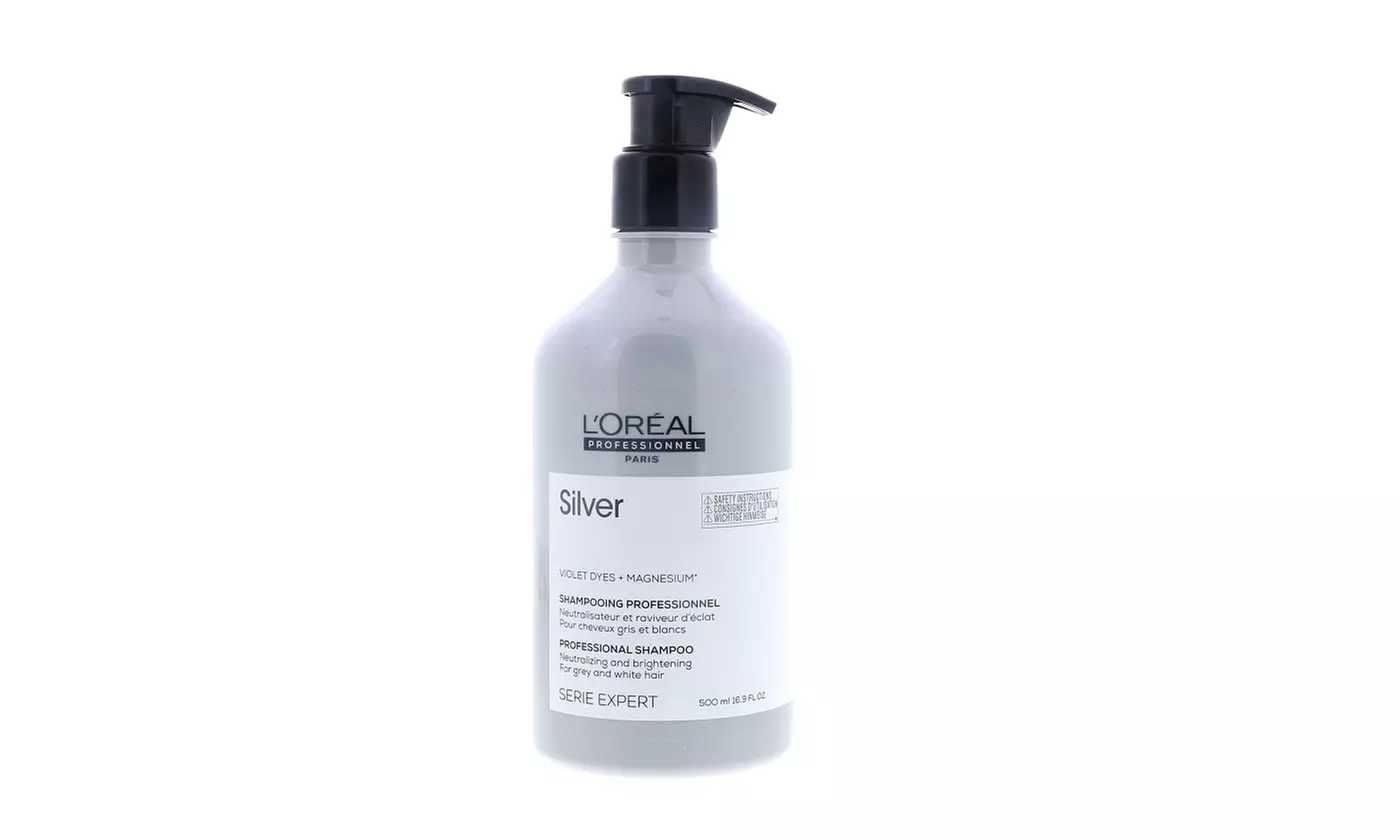 L'Oreal Serie Expert Silver Shampoo, 16.9 Fl. Oz. - Primary Image