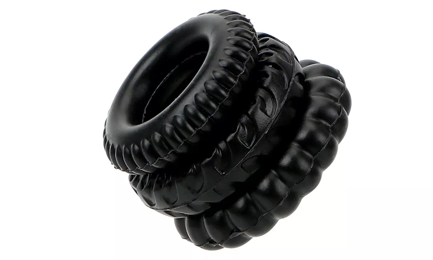 Ring Set for Couples Sex Stretchy Dual Double Ring Strap Longer Penis Enlarger