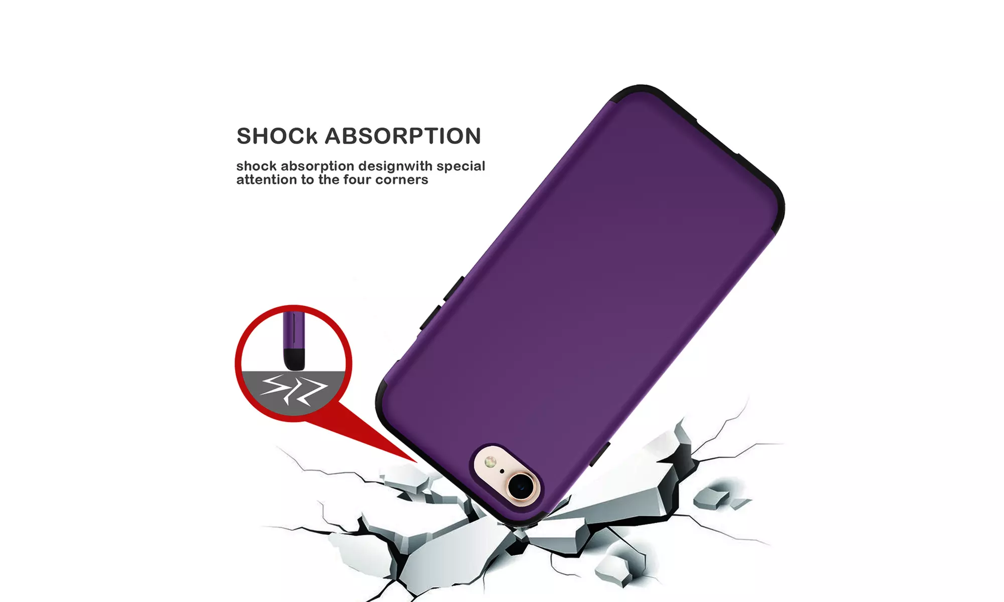 3 In 1 Dust-proof Shockproof Shatter-resistant Case For iPhone SE(2020)/ 7/ 8
