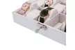 12 Grids Leather Watch Organizer Display Box Storage Case with Glass Lid - Second Medium