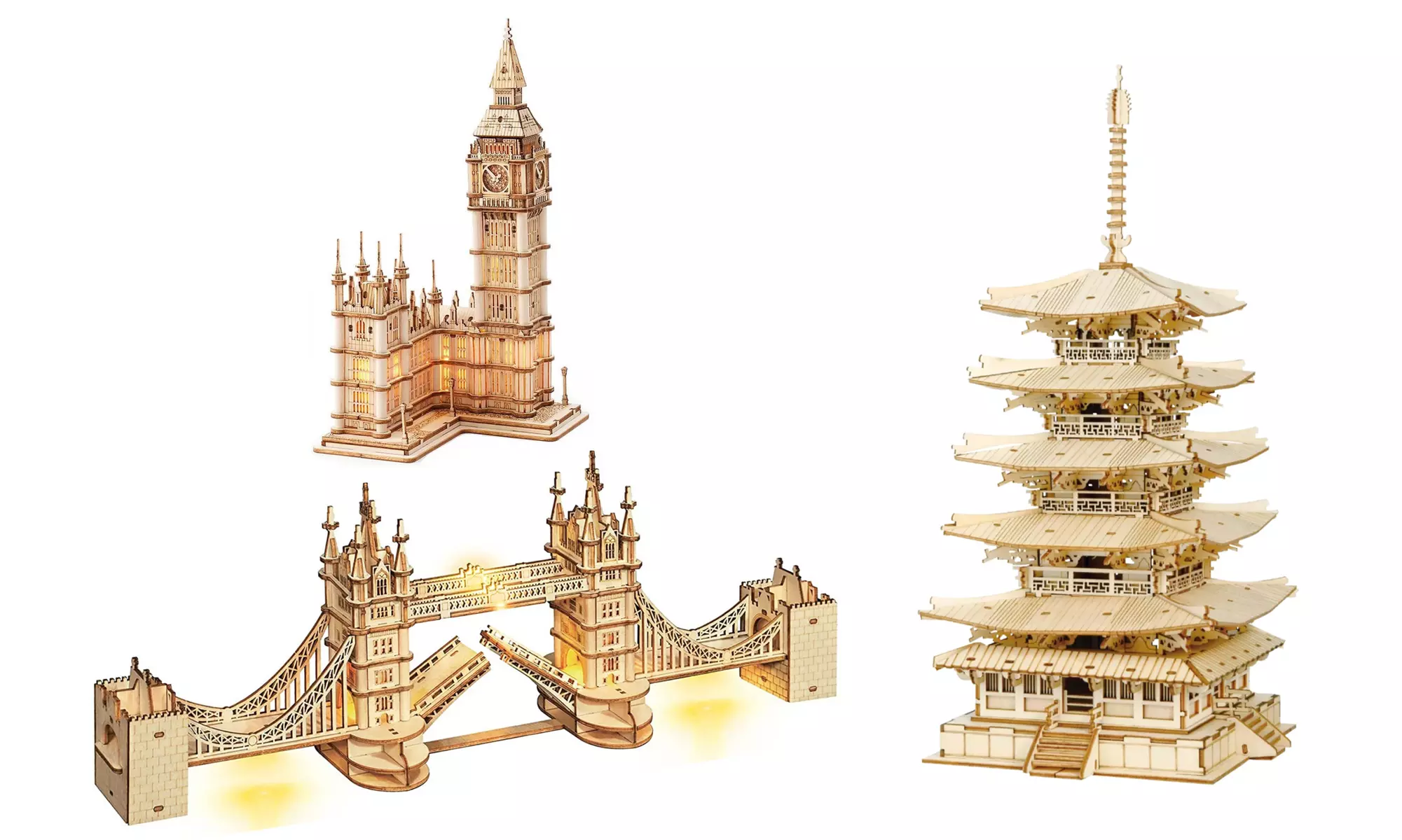 DIY 3D Wooden Puzzle - Famous Landmarks - Primary Image