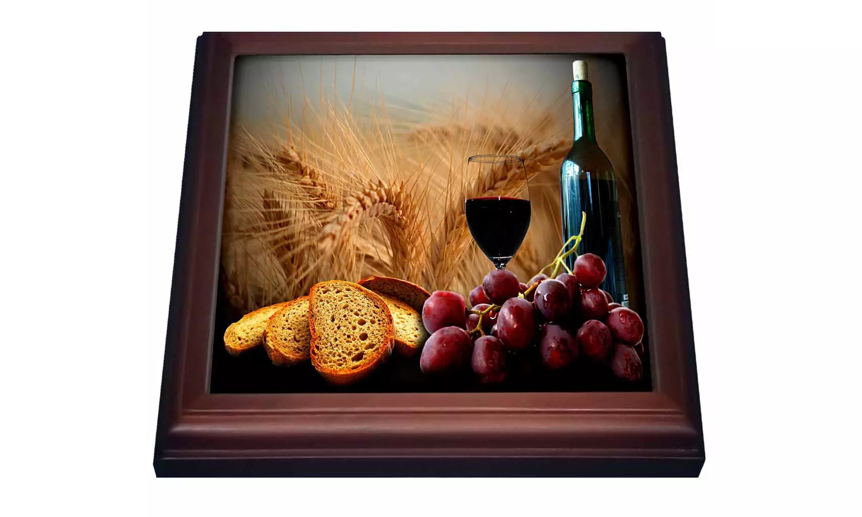  Trivet with TileWine Bread Grapes - Primary Image