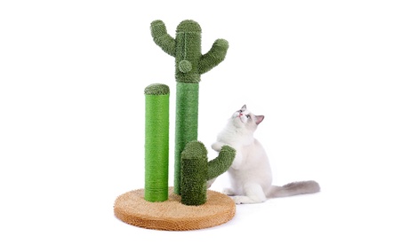 Cat Scratching Post Cactus Cat Scratcher Featuring With 3 Scratching Poles