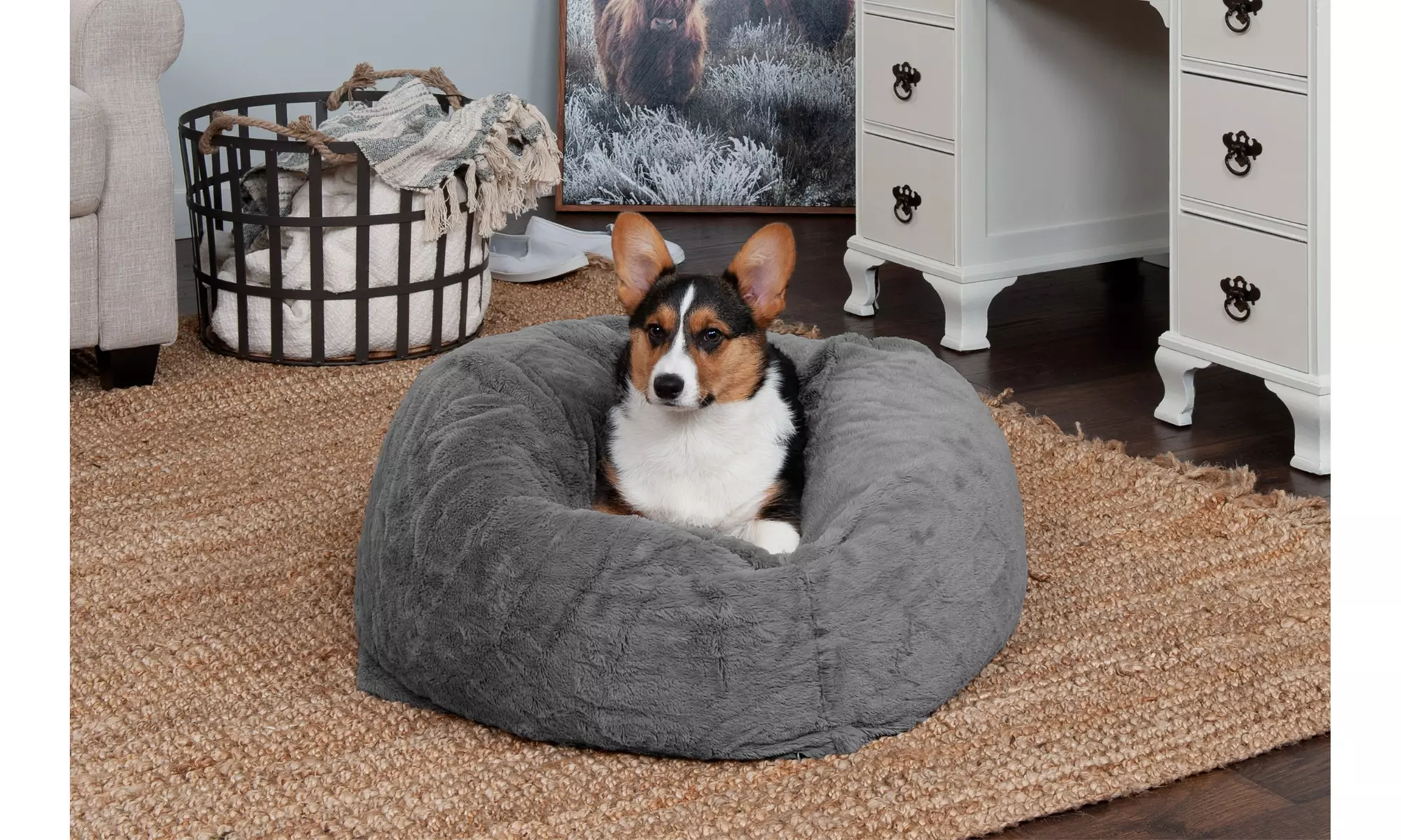 Furhaven Round Insulating Ball Pet Bed