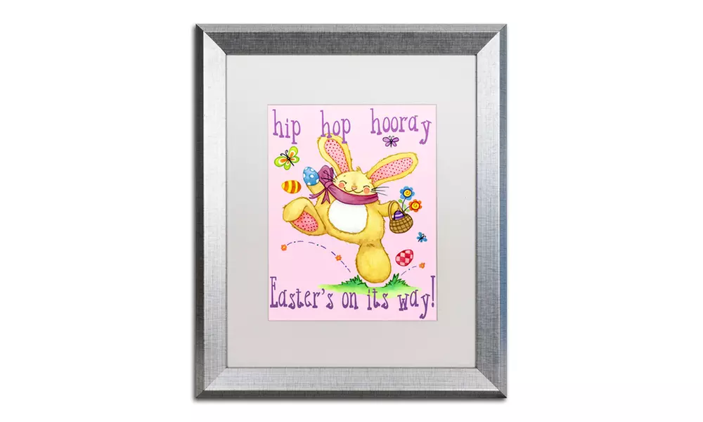 Jennifer Nilsson 'Hip Hop Hooray' Matted Silver Framed Art - Second Medium