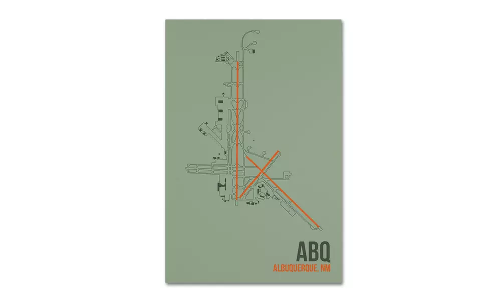 08 Left 'ABQ Airport Layout' Canvas Art - Primary Image
