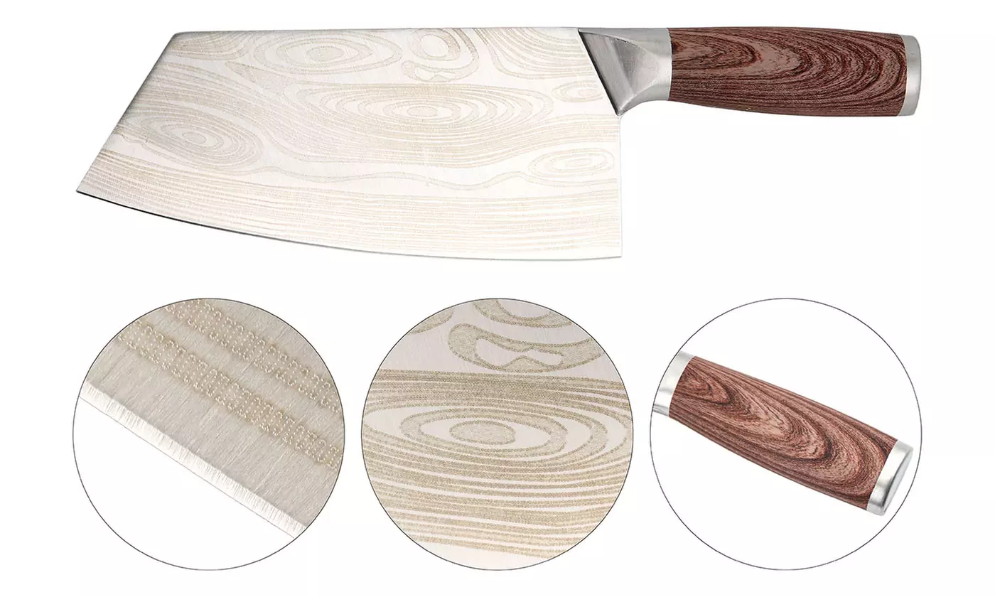 Stainless Steel Asian Kitchen Knife Butcher Chef Damascus Cleaver Chopping Meat