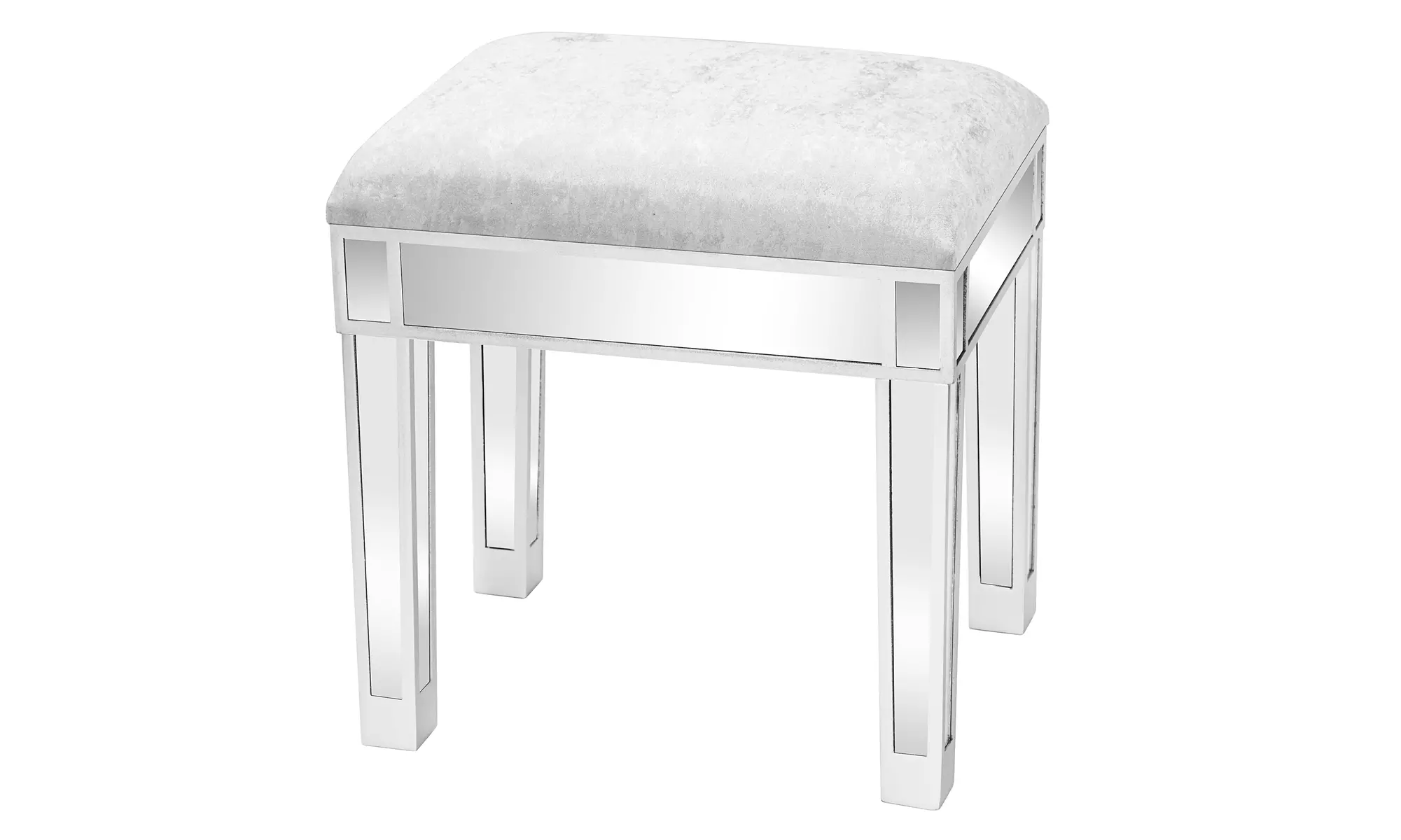 Mirrored Vanity Stool Makeup Vanity Chair - Second Medium