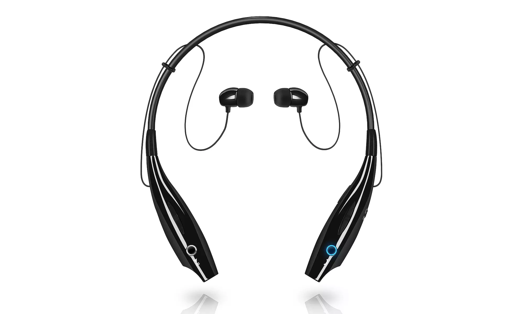 Universal Wireless Bluetooth Headset Stereo Neckband Sports Earbuds with Mic - Second Medium