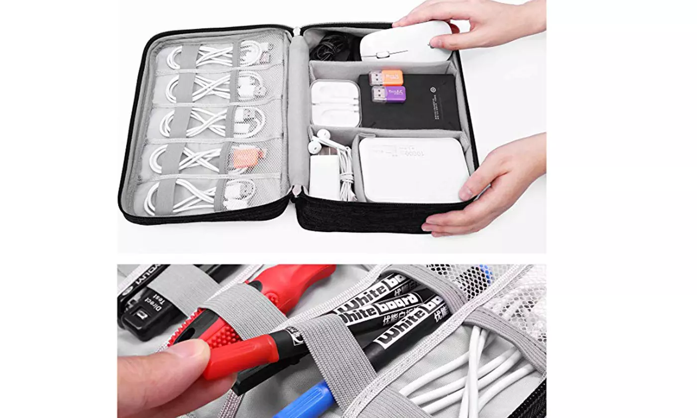 Travel Universal Cable Organizer Electronics Accessories Organizer Gadget Bag