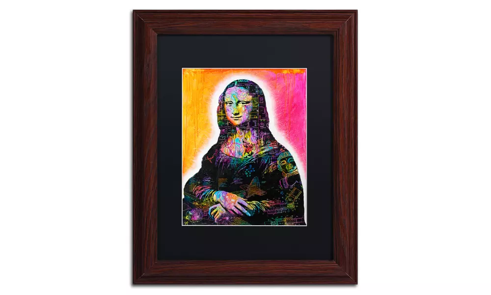 Dean Russo 'Mona Lisa' Matted Wood Framed Art - Primary Image