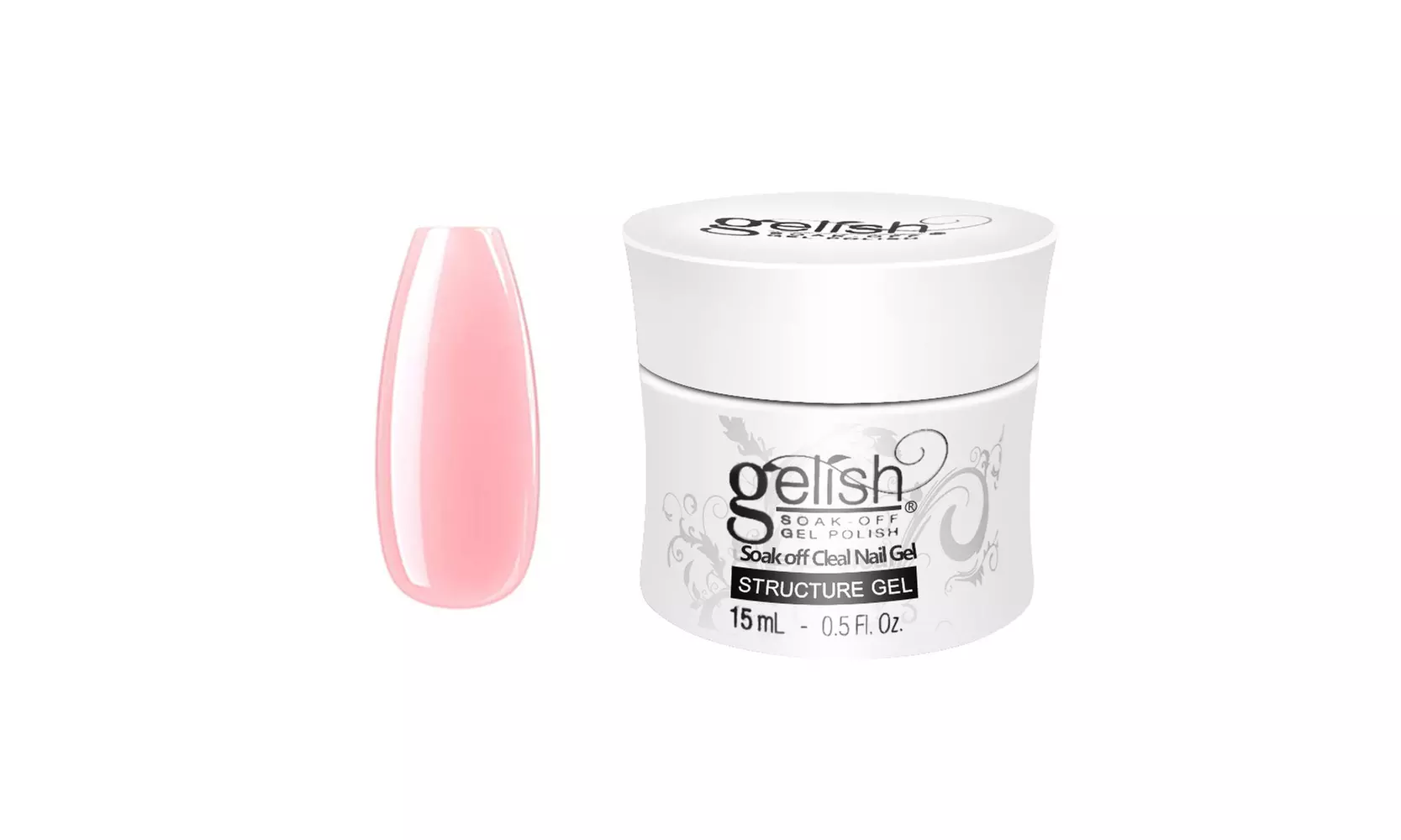 Harmony Gelish Nail Gel Soak-Off CLEAR STRUCTURE GEL 0.5 oz / 15 ml - Second Medium