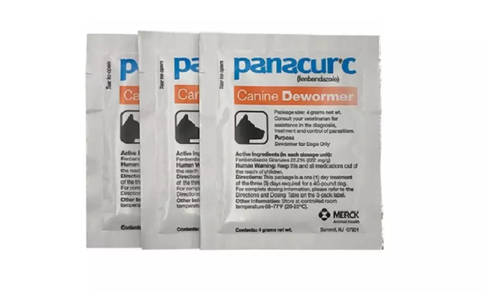 Panacur C (fenbendazole) Canine Dewormer, Three 4-gram Packets - Second Medium