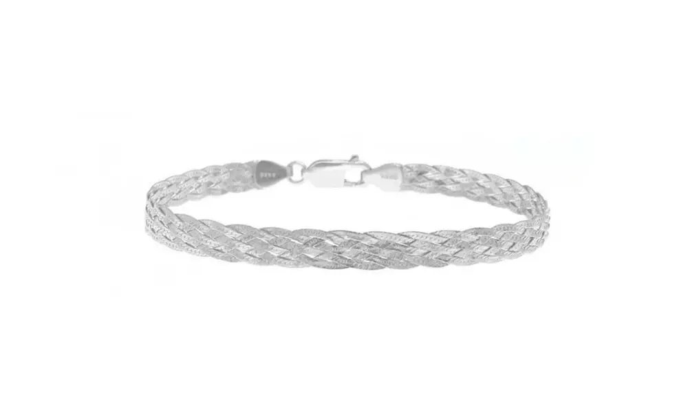 Italian Made Sterling Silver Woven Bracelet