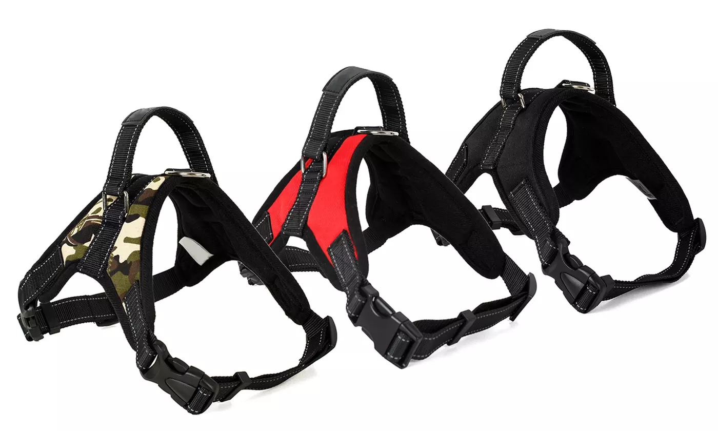 Dog Harness No-Pull Pet Harness Vest Hand Strap Adjustable Outdoor Collar Soft 