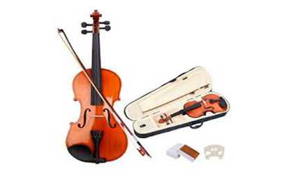 New Full Size 4/4 Natural Acoustic Violin Fiddle with Case Bow Skripka