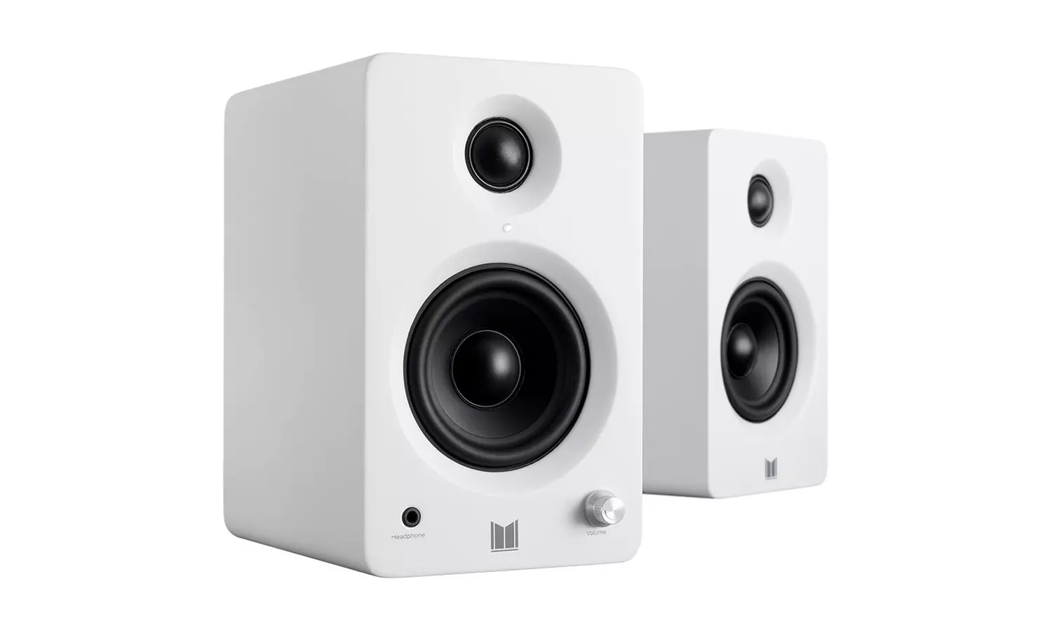 Monolith by Monoprice MM-3 Powered Multimedia Speakers w/ Bluetooth (Pair) White - Primary Image