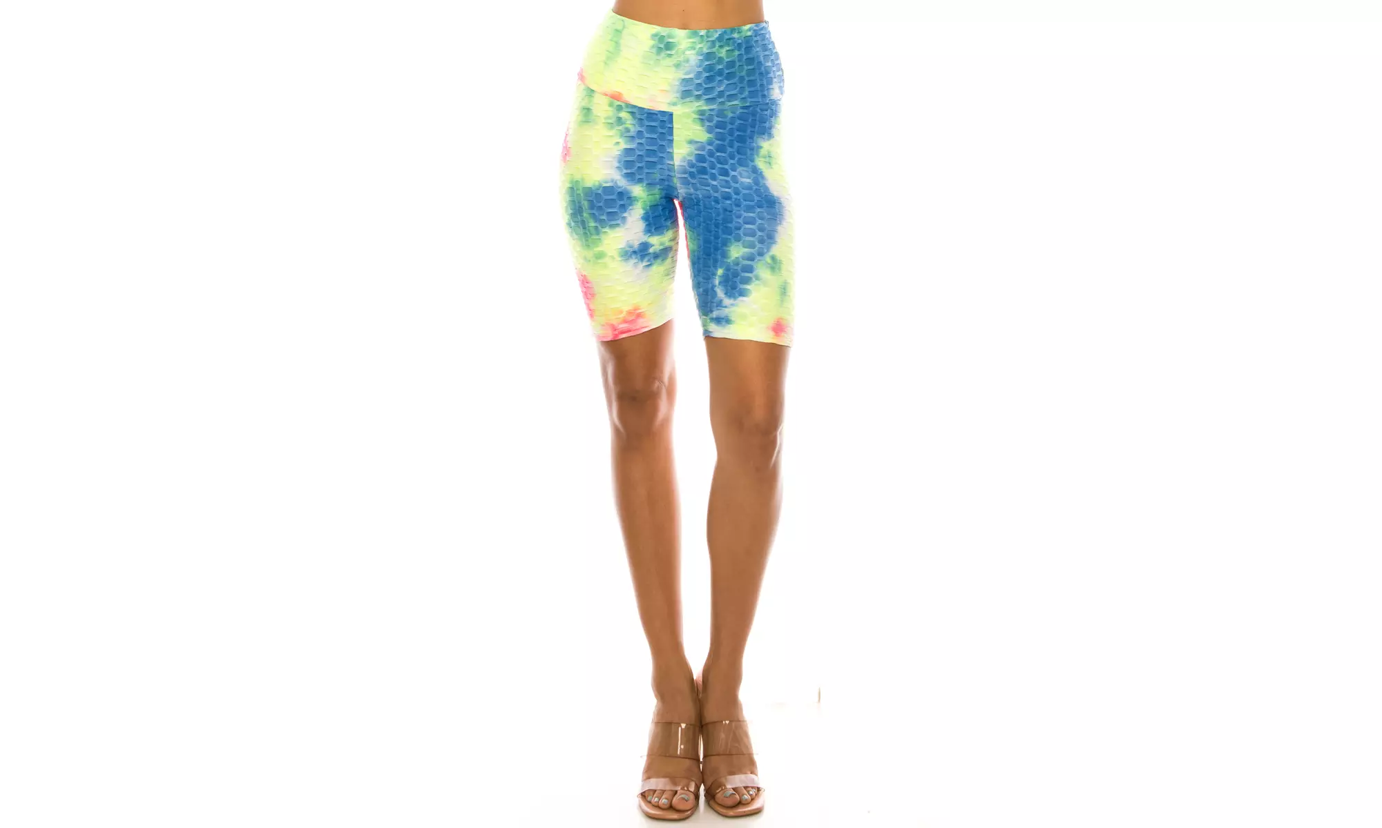 Women's Tiedye, Honeycomb athletic Biker Shorts