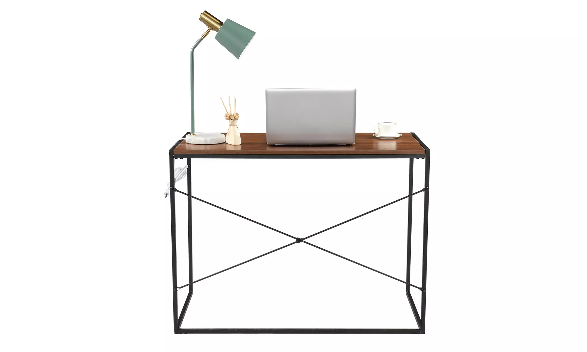MDF Paste Triamine 100*50*75cm Simple Cross Computer Desk