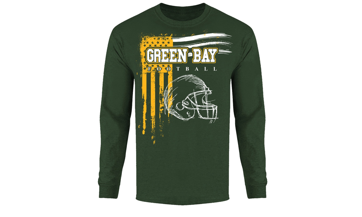 Men's Vintage USA Flag Football Long Sleeve Shirts (S-2XL)